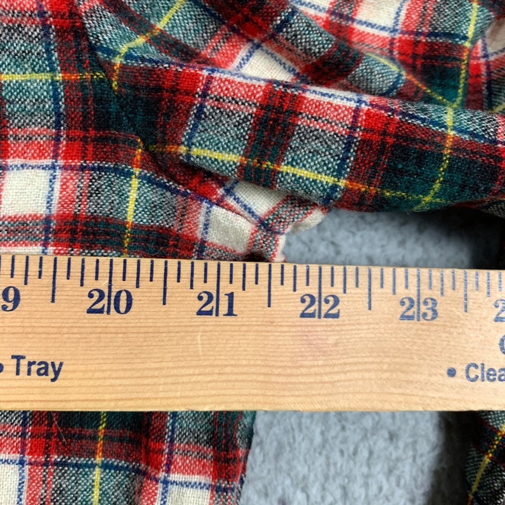 Vintage Pendleton 49er Jacket Women's Large L Red Green Plaid Wool Button Coat - Picture 5 of 7